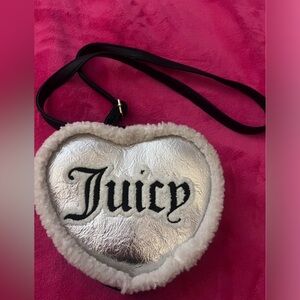 Juicy Couture Silver Heart Crossbody Bag
